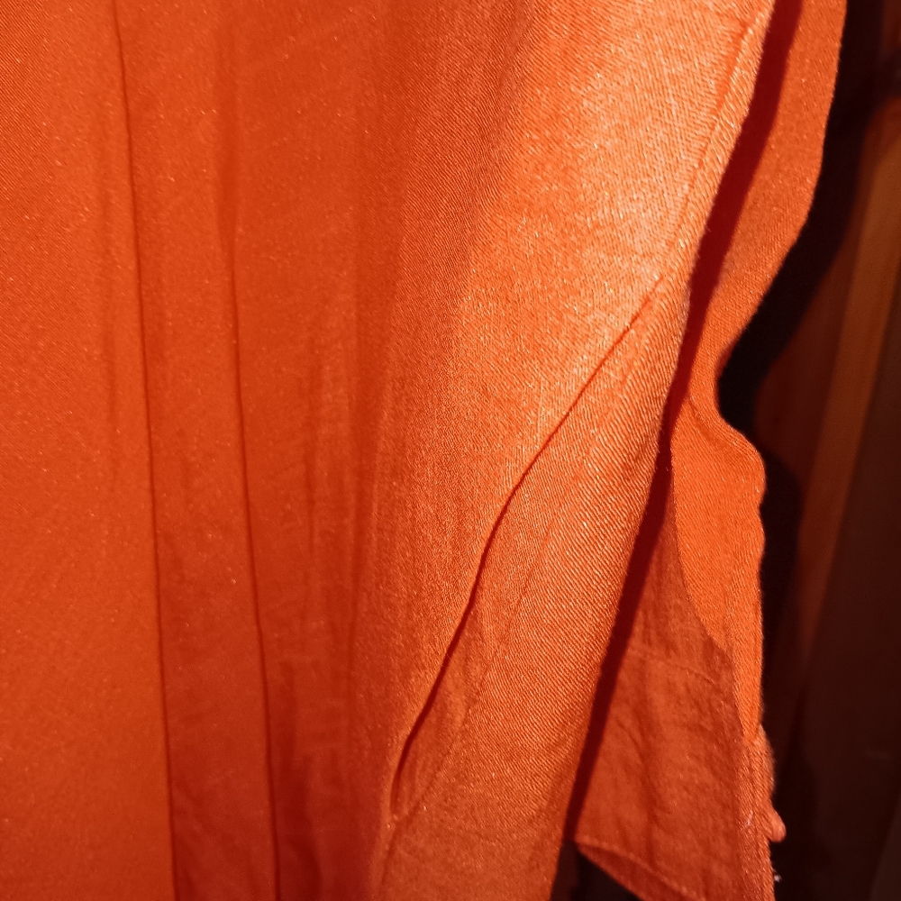 Davi and Dani 3xl Vibrant Orange Rayon/Polyester Dress - Picture 7 of 10